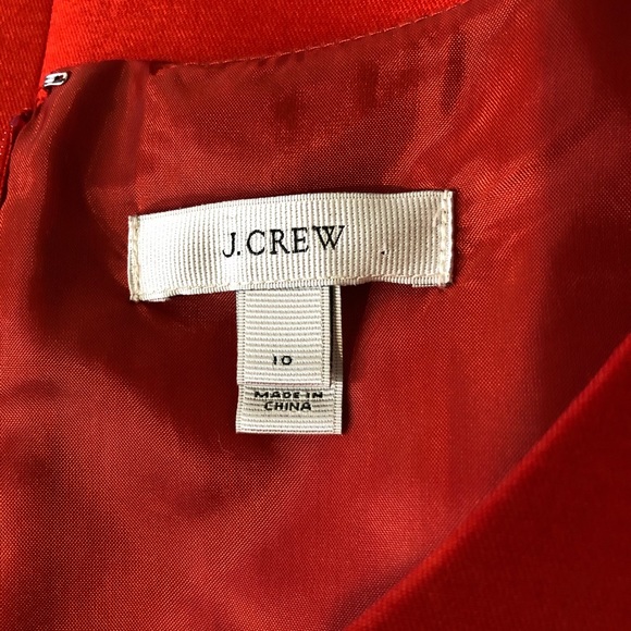 J. Crew Allie Orange Wool/Silk Pleated Dress - Picture 8 of 8
